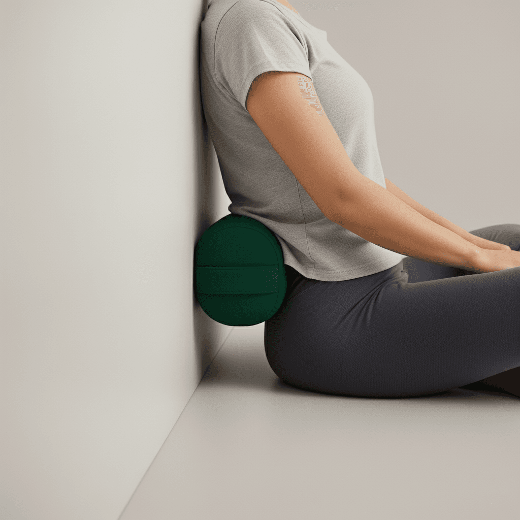 Round Yoga Bolster with Organic Cotton Cover